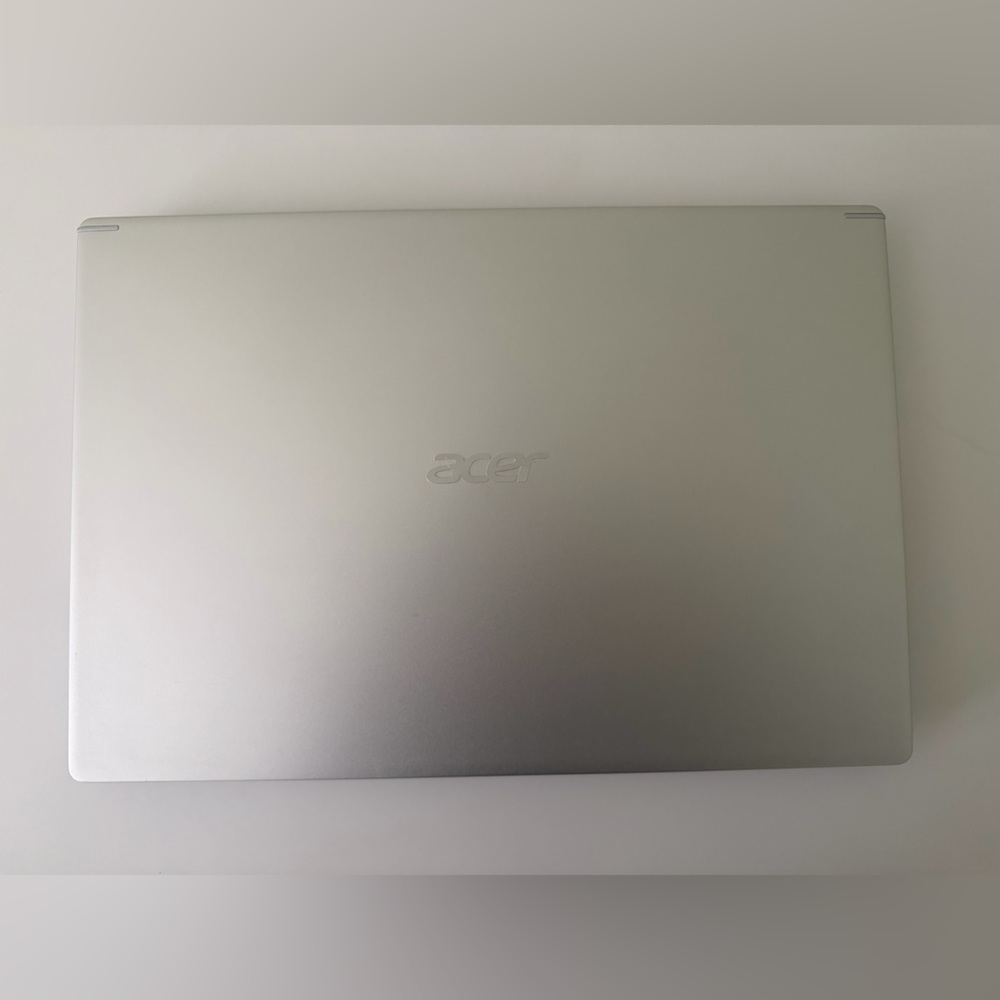 Acer Metallic Silver Laptop Cover with Subtle Logo